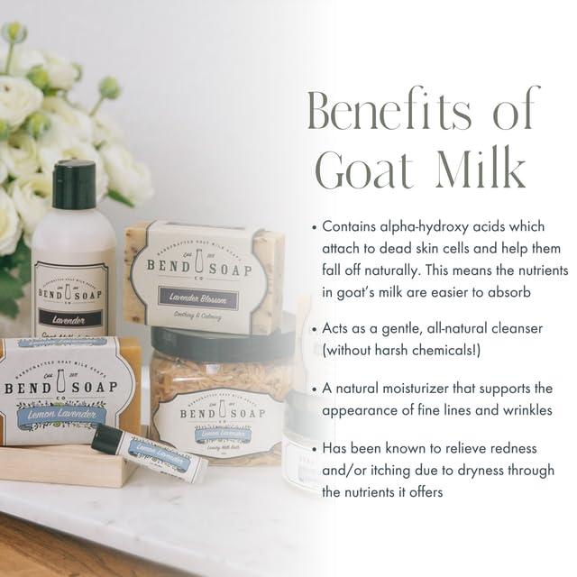 Bend Soap Company Bend Soap Company Tea Tree Goat Milk Soap - All Natural, Paraben and GMO Free - Handmade in USA - Soothe Cracked Skin, Relax and Exfoliate - Overall Dry Skin Relief (Tea Tree, 4 Pack of 4.5oz)