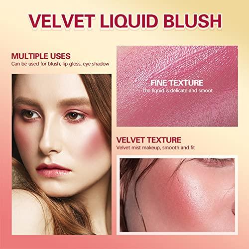BEFIVECOK BEFIVECOK Liquid Blush, Natural Matte Velvet Finish, Soft Cream Liquid Face Blush For Cheeks, Skin Tint Blush Makeup, Long Lasting Lightweight Blendable Blush (#01 Nude Pink)