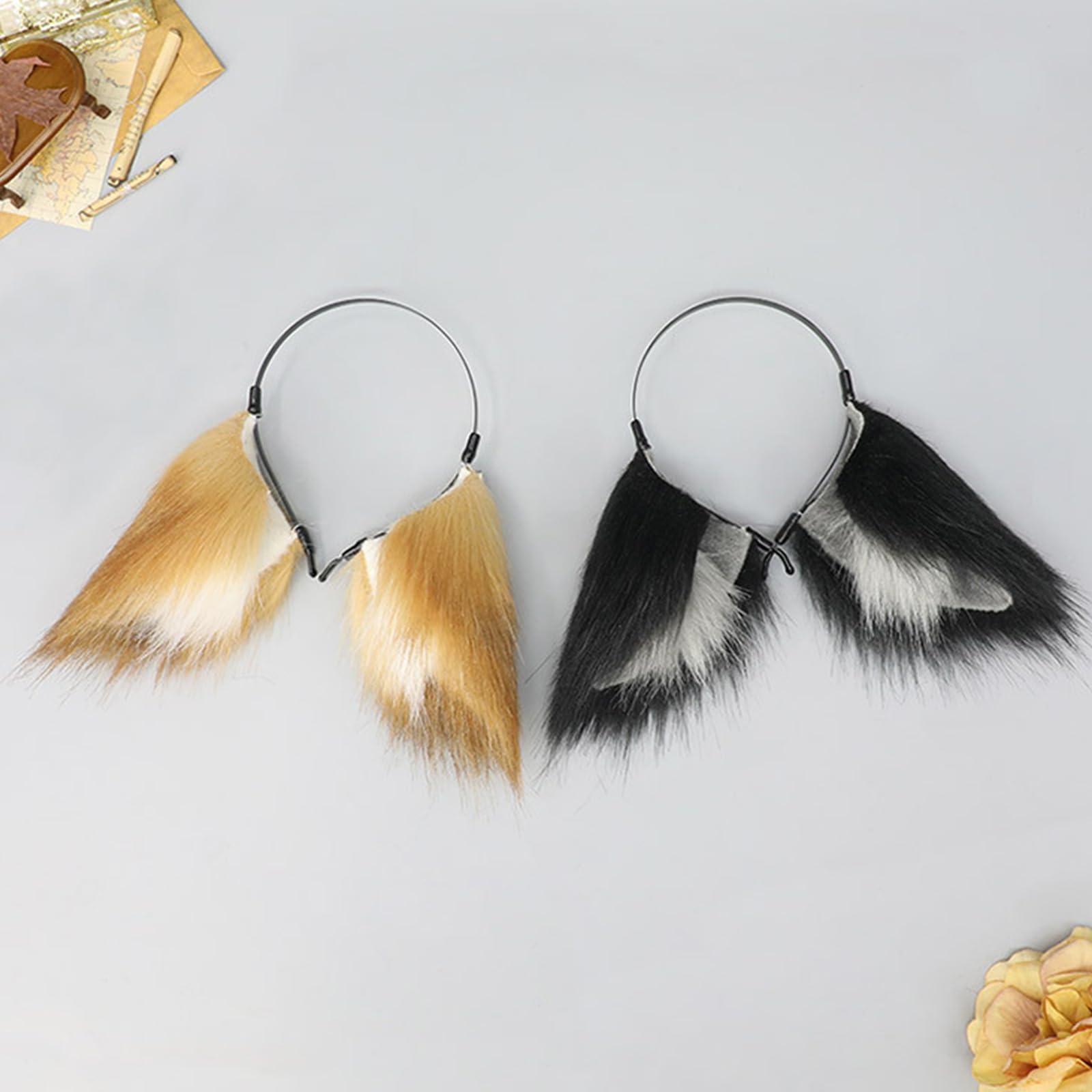 YIFULIN YIFULIN Plush Anime Ear Headband Anime Maid Hairhoop Cosplay Costume Halloween Party Headwear Women ComicsShow Headwear