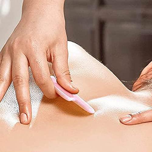 EVILD Evild Gua Sha Massage Tool Gua Sha Facial Tool Natural Resin Scraping Gua Sha Massage Facial Tools Facial Massager Scrapping Board for Face Neck and Body(Pack of 2) (White)