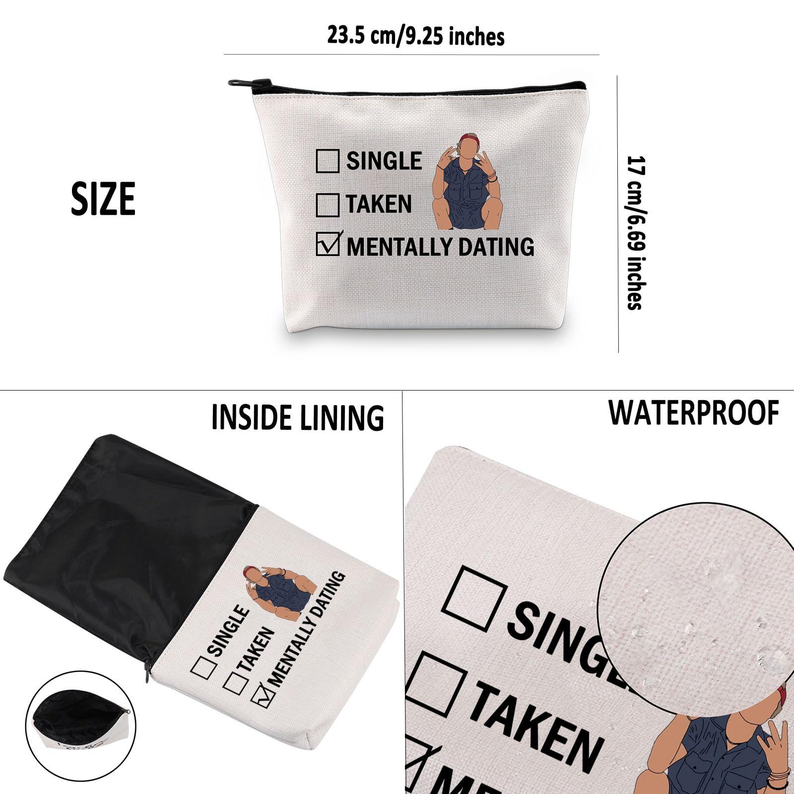 G2TUP G2TUP JJ Maybank Inspired Gift Dating JJ Maybank Makeup Bag Rudy Pankow Fan Cosmetic Bag Rudy Pankow Merch (JJ Maybank White Bag)