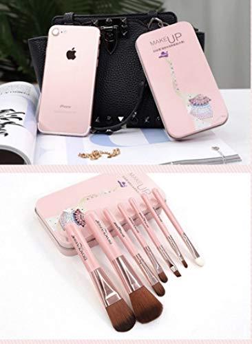 BIOAQUA BIOAQUA Makeup Brush Foundation Lipstick Eyebrow Perfum Face Powder Eye Shadows Flawless Blend Fiber Multifunctional Professional 1 SET - 7 PCS (ROSE)