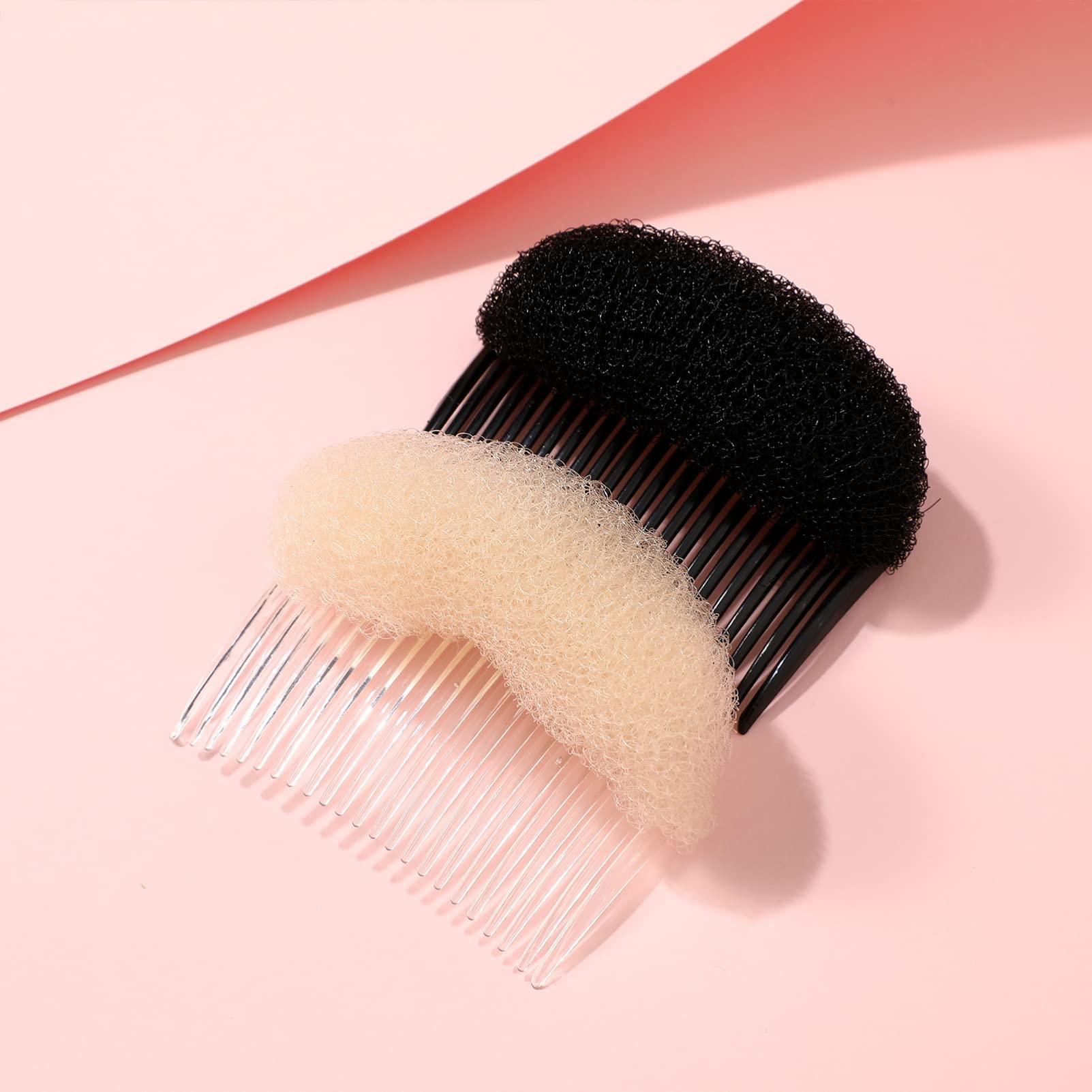 minkissy minkissy Bangs Hair Clip 6pcs Bump It Up Volume Hair Bases Sponge Hair Comb Clip Insert Braid Tool Girl Hair Piece Hairstyling Tools for Travel Party Daily Use Black White Hair Sponge