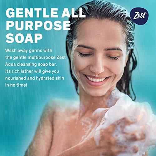 Zest Zest Bar Soap - Enriched with Vitamin E - Moisturizing Body Soap - Gentle Soap - Paraben-Free Soap Bar - Suitable for All Skin Types - Aqua - 16 Pc