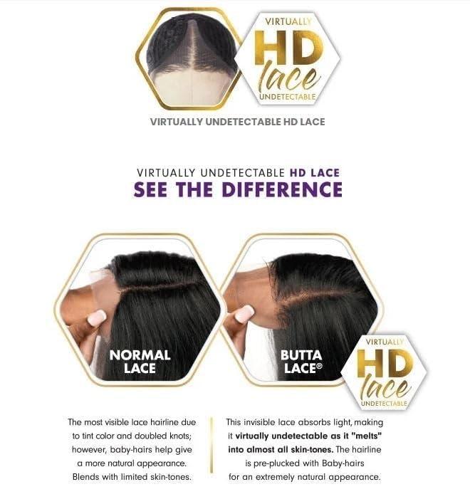 Sensationnel Sensationnel Human Hair Blend HD Lace Front Wig Butta Lace Deep Wave 20\" (BALAYAGECHOCOLATE)