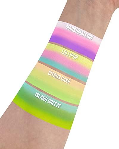 Gavissi Gavissi Beauty 3 Color Split Cake Retro Liner, Face & Body Paint Palette - Water Activated, Eyeliner, Aqua Graphic Liner, Professional SFX Makeup, Special Effects, 8g (Citrus Cake)