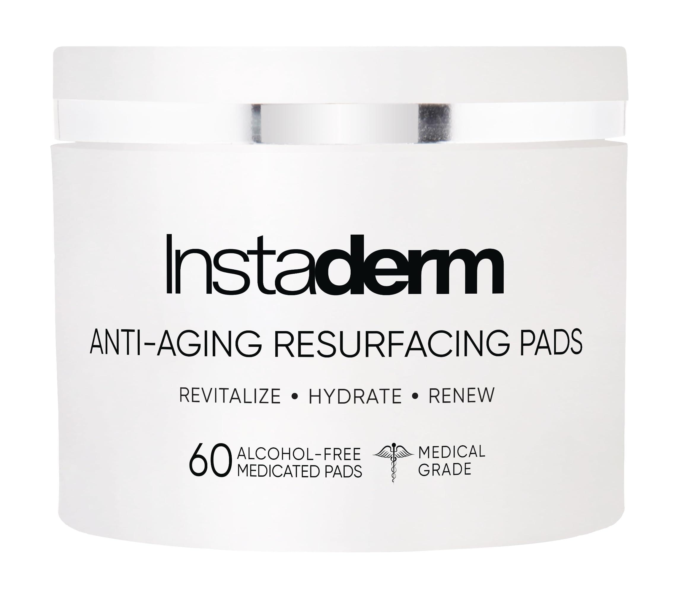 Instaderm Anti-Aging Exfoliating Peel Pads Smooths Fine Lines, Wrinkles, Dark Spots & Skin Roughness to Enhance the Skins Texture & Tone for Radiant Glow.