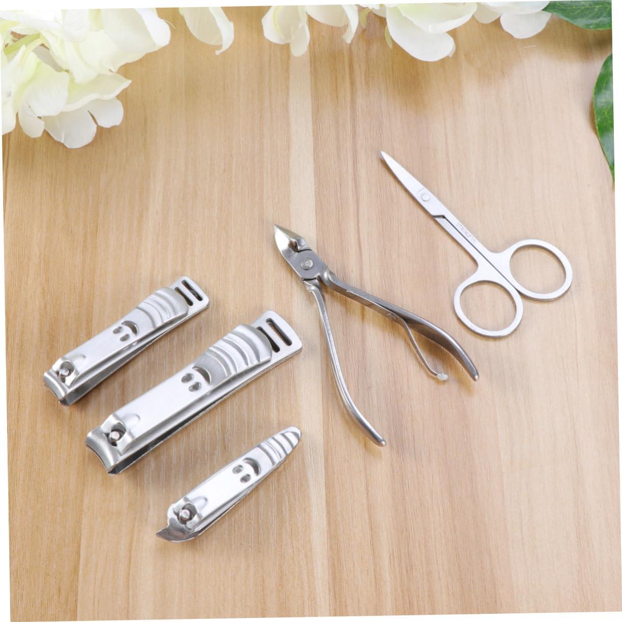 minkissy minkissy Travel-size 12pc Nail Care Set Manicure Pedicure Tool Set in Stylish Golden Pattern Case for Cosmetology