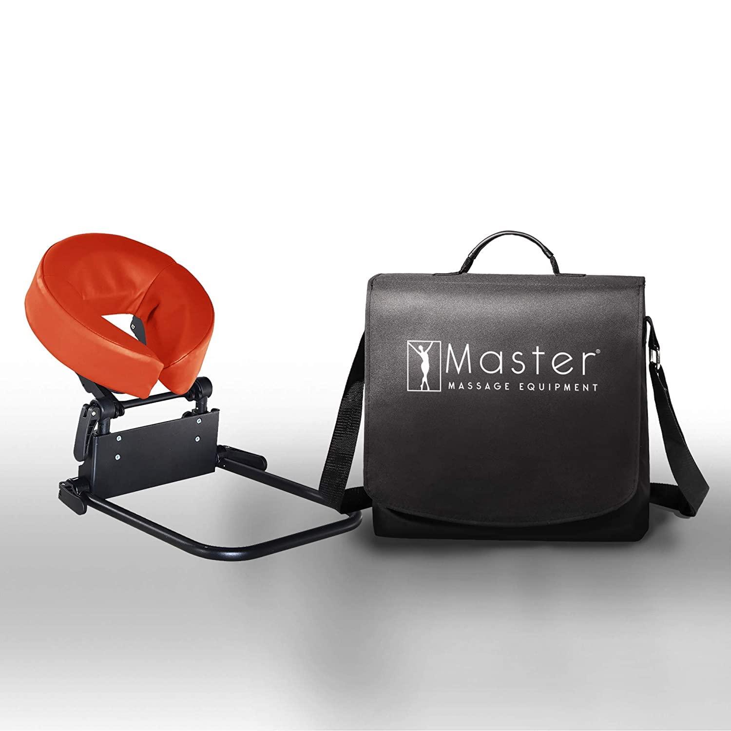 Master Massage Master Massage Home Massage Kit Professional, Adjustable Headrest & PU Face Cushion for Private Masseuse, Face Down Mattress Top Massage Kit Family Use (Cinnamon)