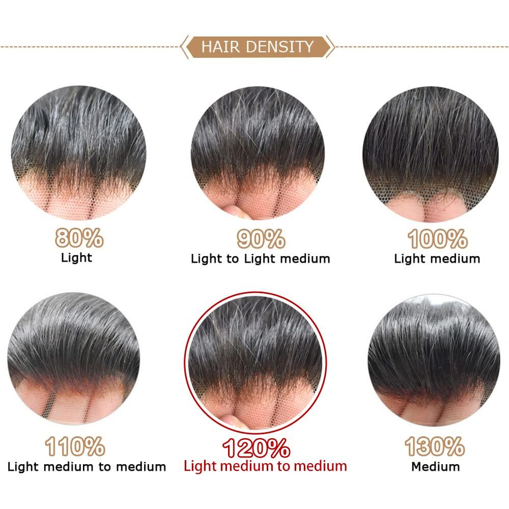 Hair Wonders Hair Wonders Men\'s Toupee Remy Human Hair Piece Men Lace Toupee For Men Bleached Knot Hair Replacement System Man Hairpieces Toupee 7x9 120% Light Medium To Medium Density #17 Dark Ash Blonde