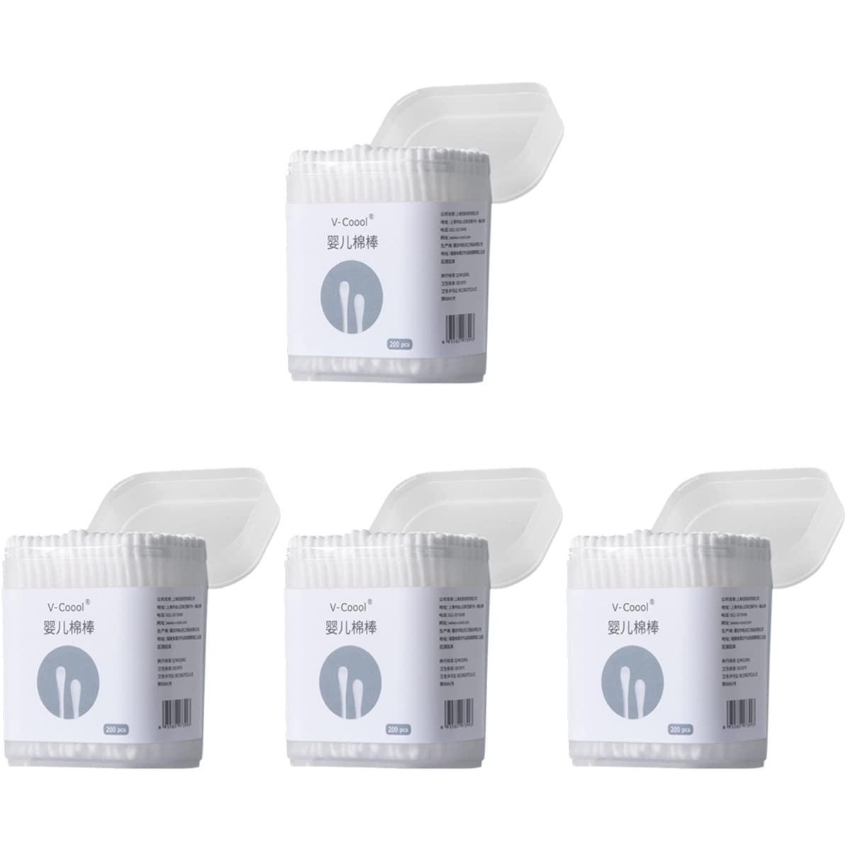 Toddmomy 800 Pcs Cotton Swab Ear Cleaning Swab Cotton Stick Swab Baby Ear Wax Cleaner Baby Ear Cotton Stick Cosmetic Swabs