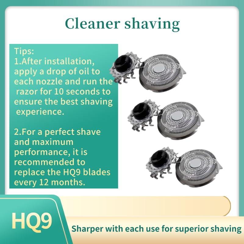 BNVXR 6Pcs HQ9 Replacement Shaver Razor Cutter Blades Fit for Norelco Shaver SpeedXL Series 8240XL 8150XL 8140XL 8160XL 8170XL HQ9080 HQ9070 HQ8240, Upgraded Blades Shaving Heads Replacement