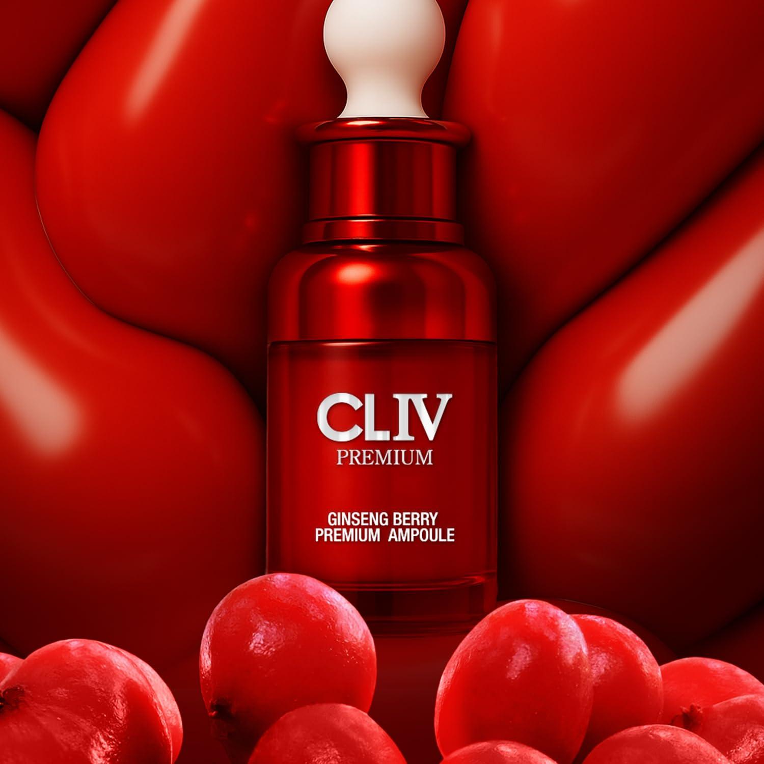 CLIV CLIV Ginseng Berry Premium Ampoule, Nourishing Facial Ampoule for Dry and Tired Skin, Healthy and Dewy Skin, Authentic Korean Skincare (Special Kit)