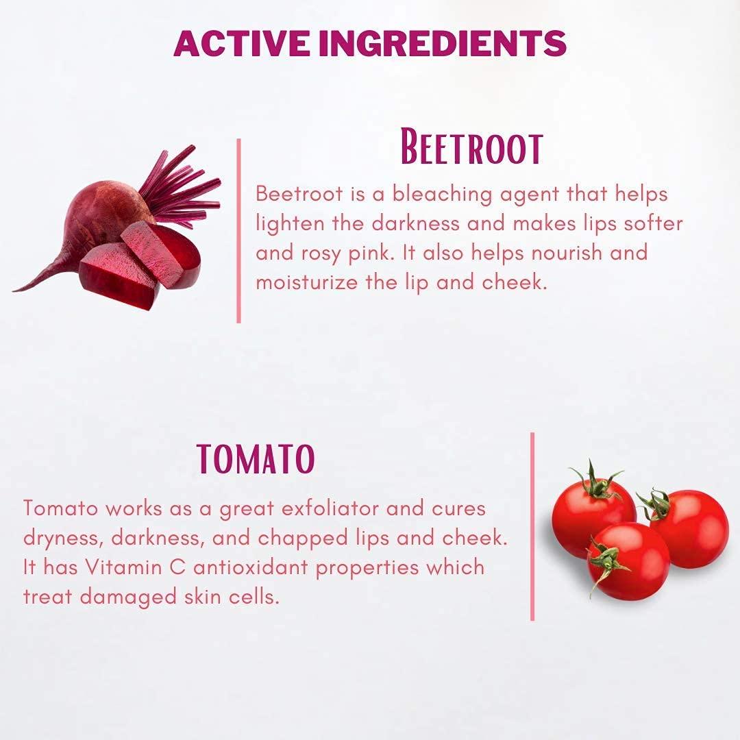 Generic Organics Beetroot Lip & Cheek Tint All-Natural Lip Balm (Real Beetroot & Tomato Extracts, 15 Gm)