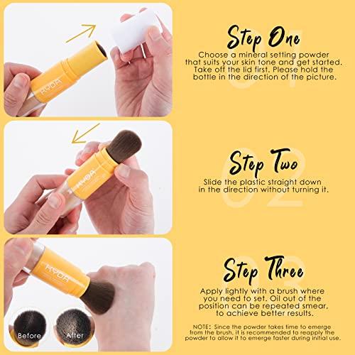 KYDA KYDA Mineral Sunscreen Setting Powder, SPF 35, Translucent, Mineral Brush Powder, Oil Control Natural Matte Finish, Lasting Lightweight Breathable, for All Skin