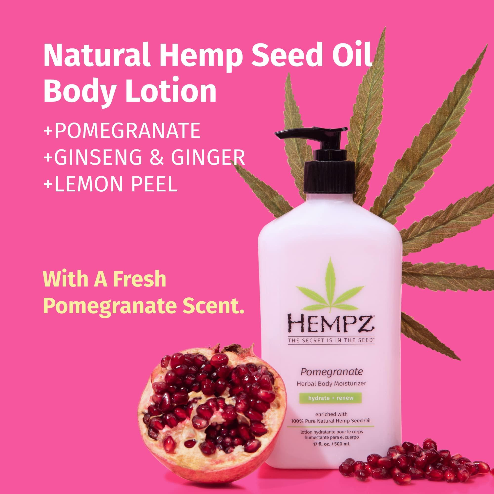 Hempz HEMPZ Body Lotion - Pomegranate - Bright Citrus - Daily Moisturizing Cream - 17oz