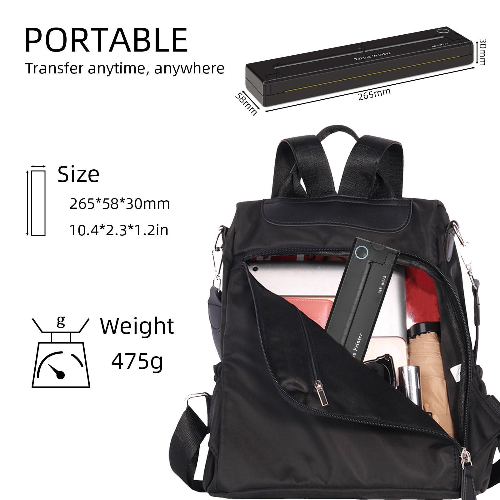 BAMTTOO BAMTTOO Tattoo Transfer Machine Stencil Printer Portable Tattoo Transfer Machine Thermal Printer Bluetooth Thermal Copier Machine Tattoo Supplies