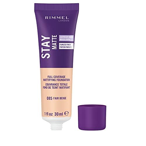 Rimmel Rimmel London Stay Matte Liquid Mousse - 085 Fair Beige - Foundation, Lightweight, Shine Control, Oil-Free, 1oz