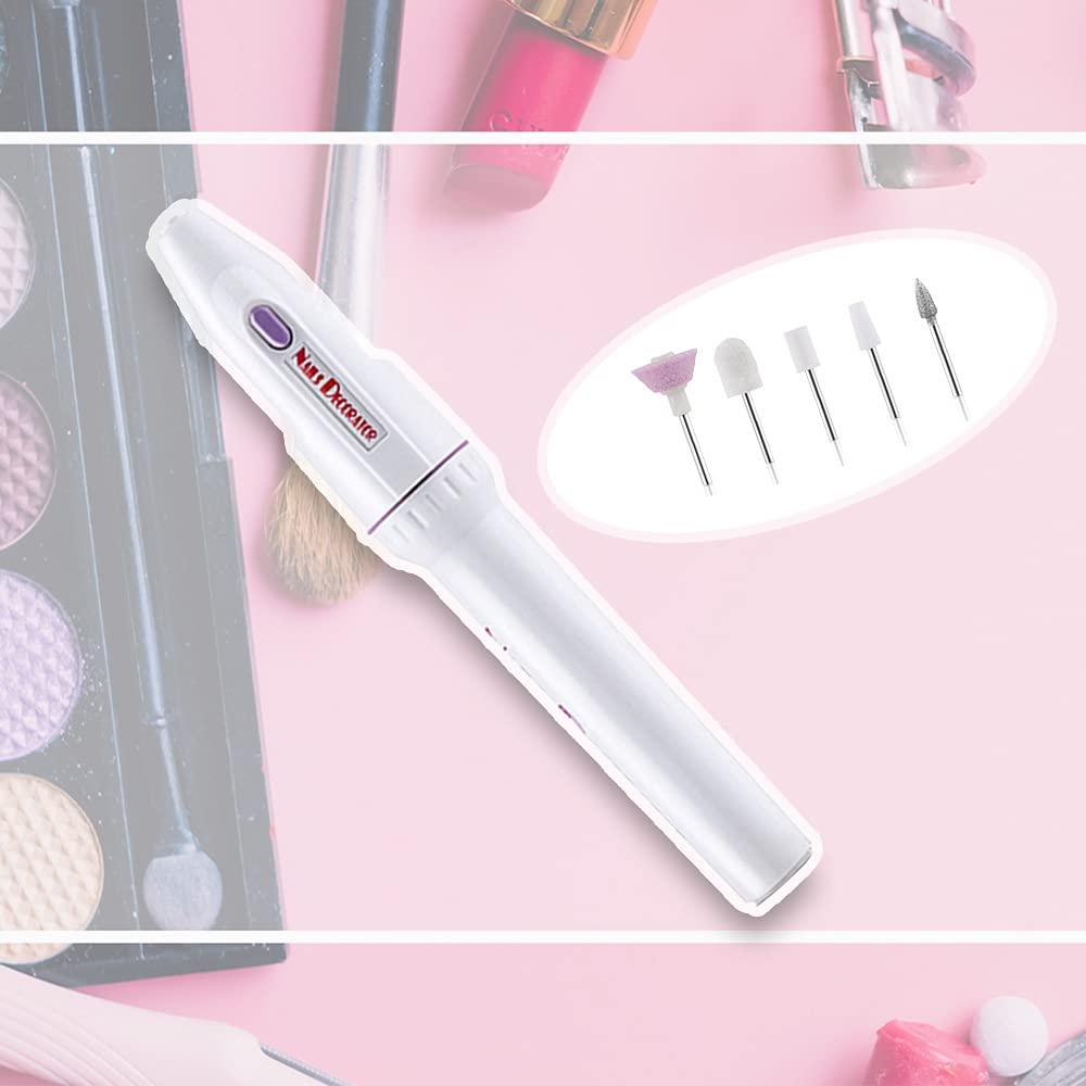 Karlak Portable Electric Nail File Machine for Nails Gel Nails Kit Nail Drill Bits Mani Kit Pedi Tools Best Gifts for Women Girls