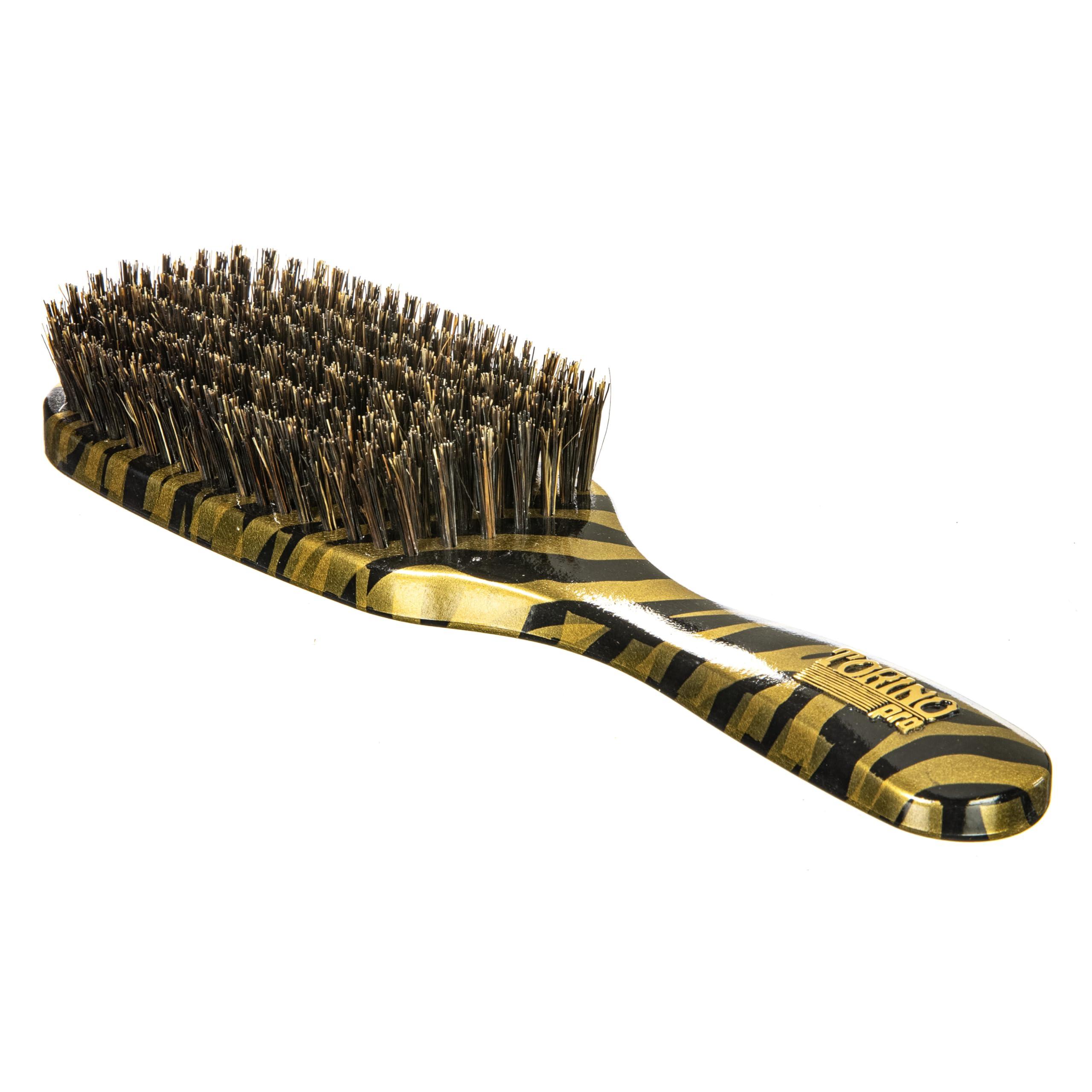 TORINO PRO WAVE BRUSHES BY BRUSH KING Torino Pro Wave Brush #262-7 Row Medium bristles Shower brush -100% Pure Boar Bristles - Great Workhorse for laying down your 360 Waves