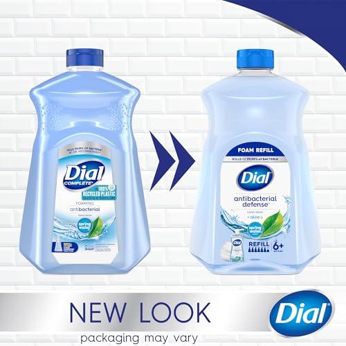 Dial Dial Antibacterial Foaming Hand Soap Spring Water Refill, 52 fl oz & Liquid Hand Soap Spring Water, 11 fl oz (Pack of 4)