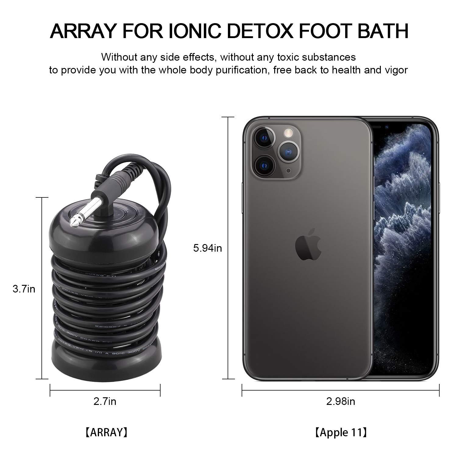 Lecaung Lecaung Ionic Foot Bath Detox Machine, Professional Ion Cleanse Ionic Detox Foot Bath Spa Machine with LED Display, Far Infrared Belt