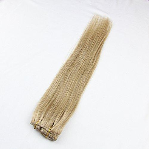 Nubian Crown Hair Clip in Hair Extensions - REAL HUMAN HAIR - 70 Grams - 16-22 Inches - 28 Colors Available (18 Inches, 33)