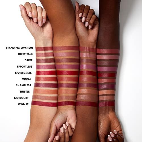 e.l.f. e.l.f. O Face Satin Lipstick, Richly Pigmented, Nourishing & Long-Lasting Creamy Lipstick, Infused With Jojoba, Vegan & Cruelty-Free, Untamed