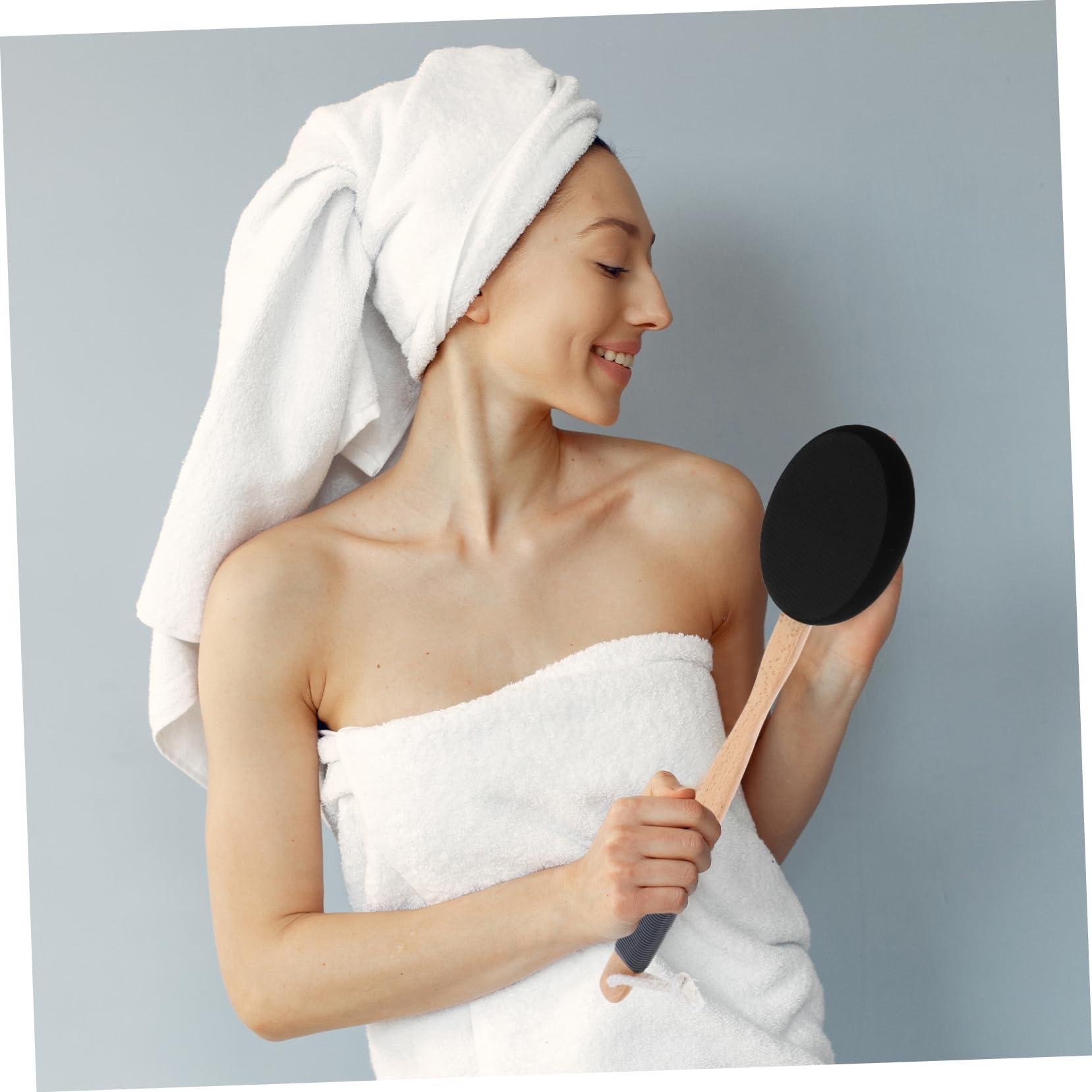 LALADEFIEE LALADEFIEE Scalp Care Back Lotion Applicator Set Ergonomic Design Long Handle Bath Brush Back Scrubber Exfoliating Brush Portable Back Scrubber
