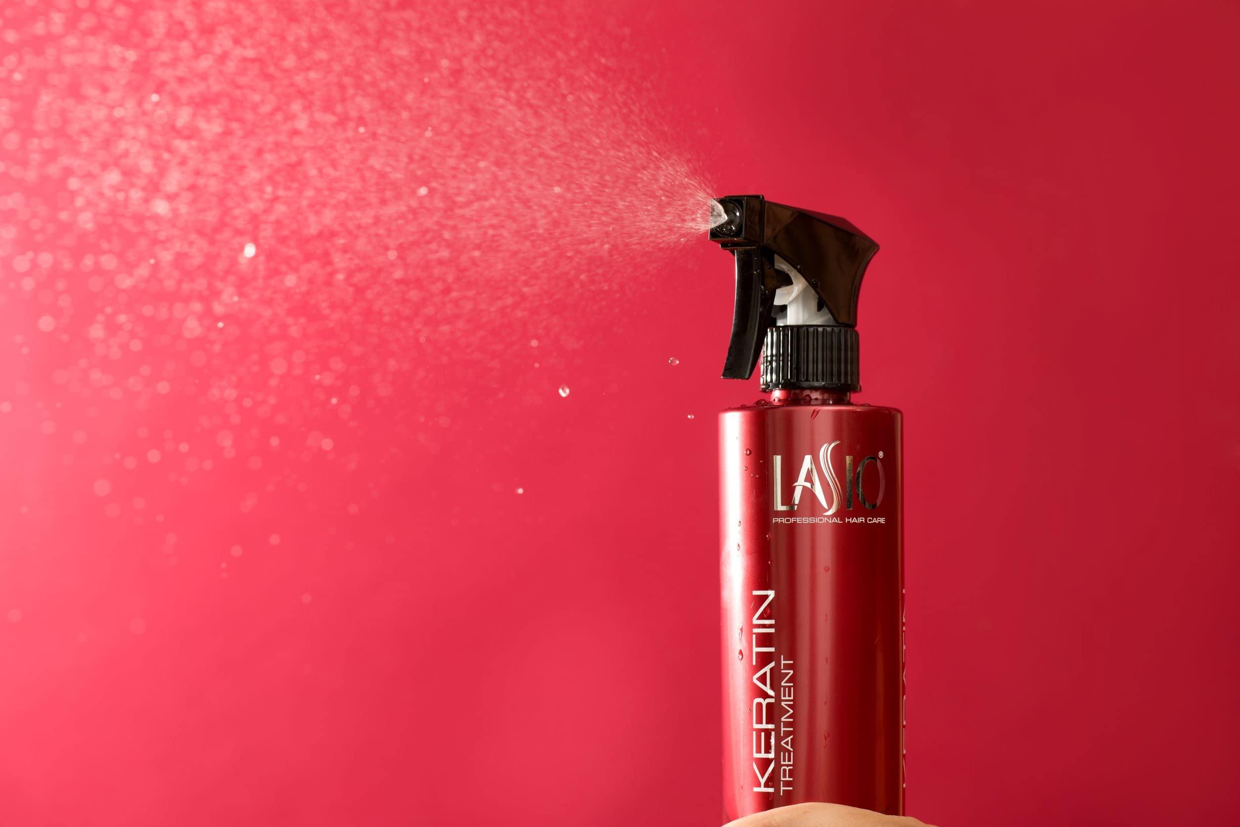 Lasio Lasio Keratin Treatment One Day Formula Infused with Amber Extract Lightweight Conditioner Frizz Free Reduce 90% Curls Quickly Fume Free Professional Salon Level Grade 35.27 Fl. Oz