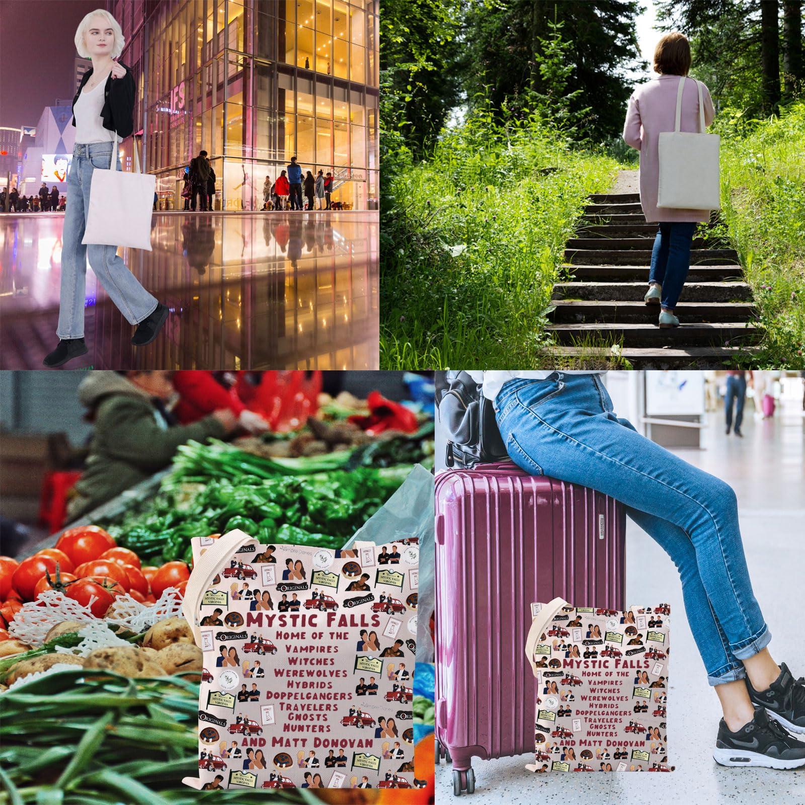 VAMSII VAMSII Vampire Lover Gifts Sa Brothers Tote Bag TV Series Inspired Gift Vampire Themed Gift (MATT DONOYAN tote)