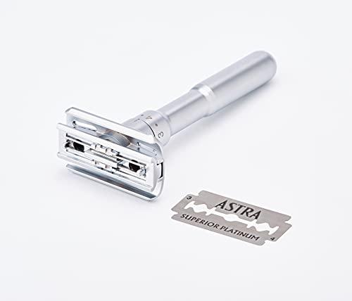 SHAVE FACTORY SHAVE FACTORY Adjustable Safety Razor, Matte and Base Stand