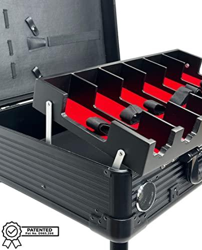 Mane Tame Professional Men\'s Grooming MANE TAME Barber Case - VIP Mobile Barber Station- Black - Includes (2) Bluetooth Speakers, TSA Locks, Removeable/Adjustable Legs