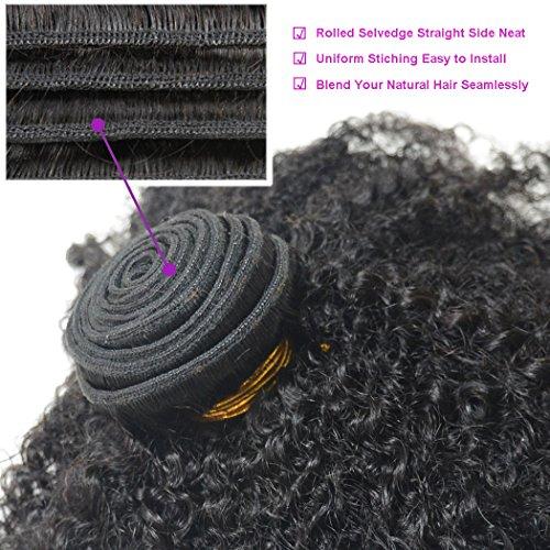 Luwigs Luwigs Afro Kinky Curly 4B 4C Hair Extensions One Bundle Hair Weave Human Hair Bundles Afro Kinkys Curly Hair Bundles Natural Color (12 inches, Afro Kinky Curly 4B 4C)