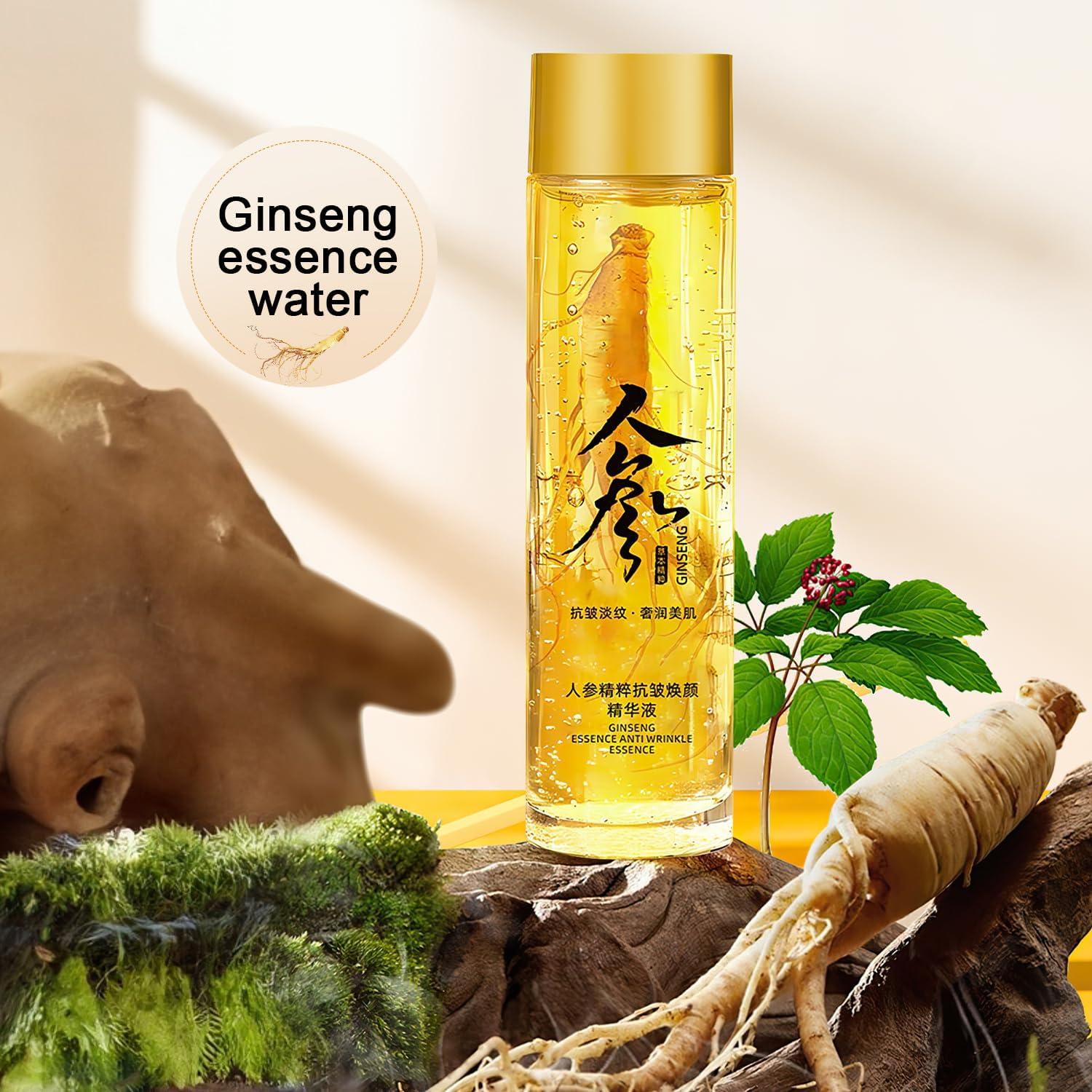 TPTAL Ginseng Extract Liquid,Ginseng Extract Anti-Wrinkle Original Serum Oil,Korean Red Ginseng Polypeptide Anti Aging Essence,Ginseng Moisturizer,Reduces Wrinkles,Improves Sagging (2pcs)