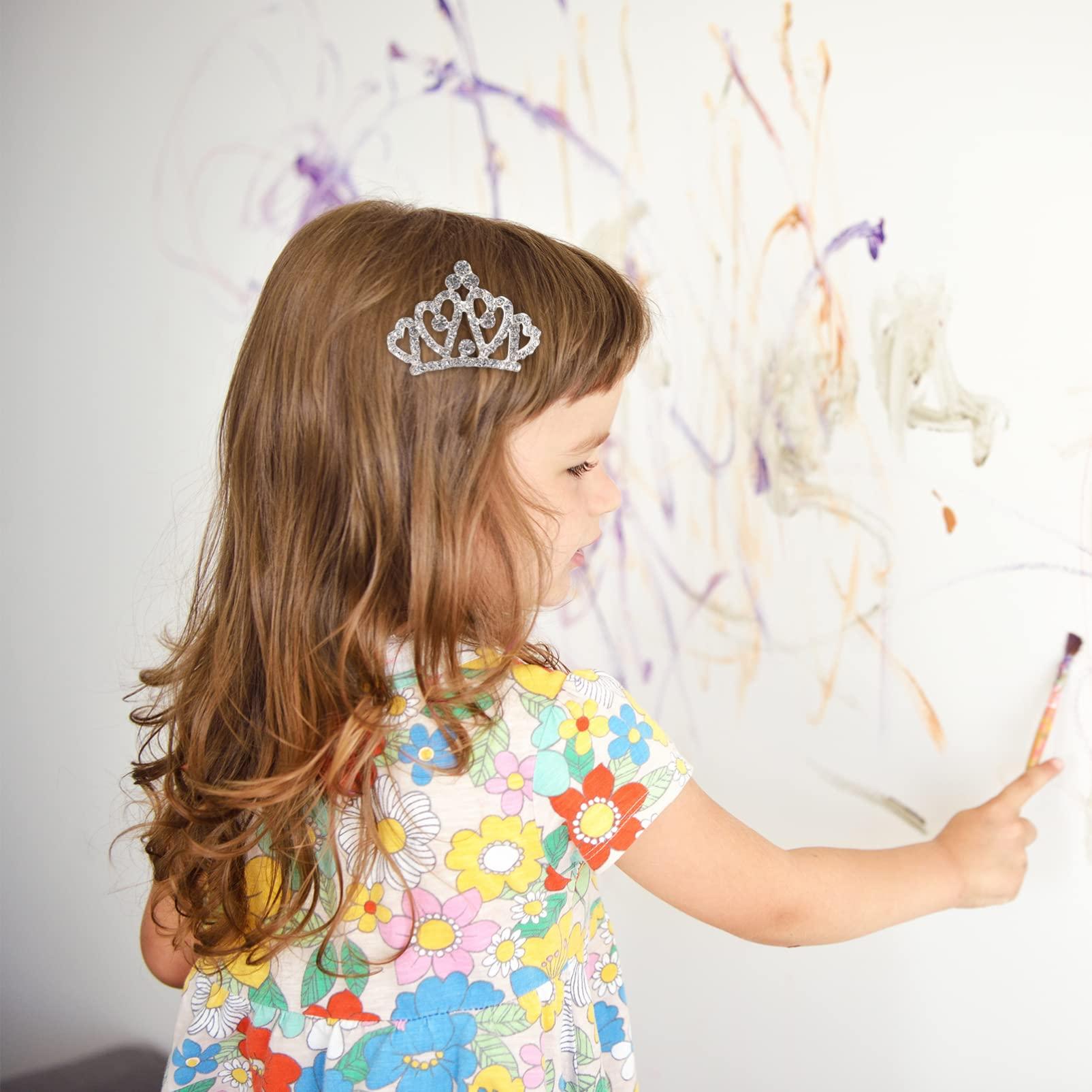 Lurrose Lurrose 4 Pcs Mini Tiara Hair Comb Princess Tiara Comb Princess Comb Shiny Rhinestone Tiara Crystal Rhinestone, Tiara Crystal Headband for Girls