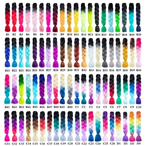STREJHYT 5 Pcs Hair For African Braids 24 Inch Synthetic Hair Extensions Shadow Braiding Hair Crochet Braid Hair B32 24inches 1Pcs/Lot
