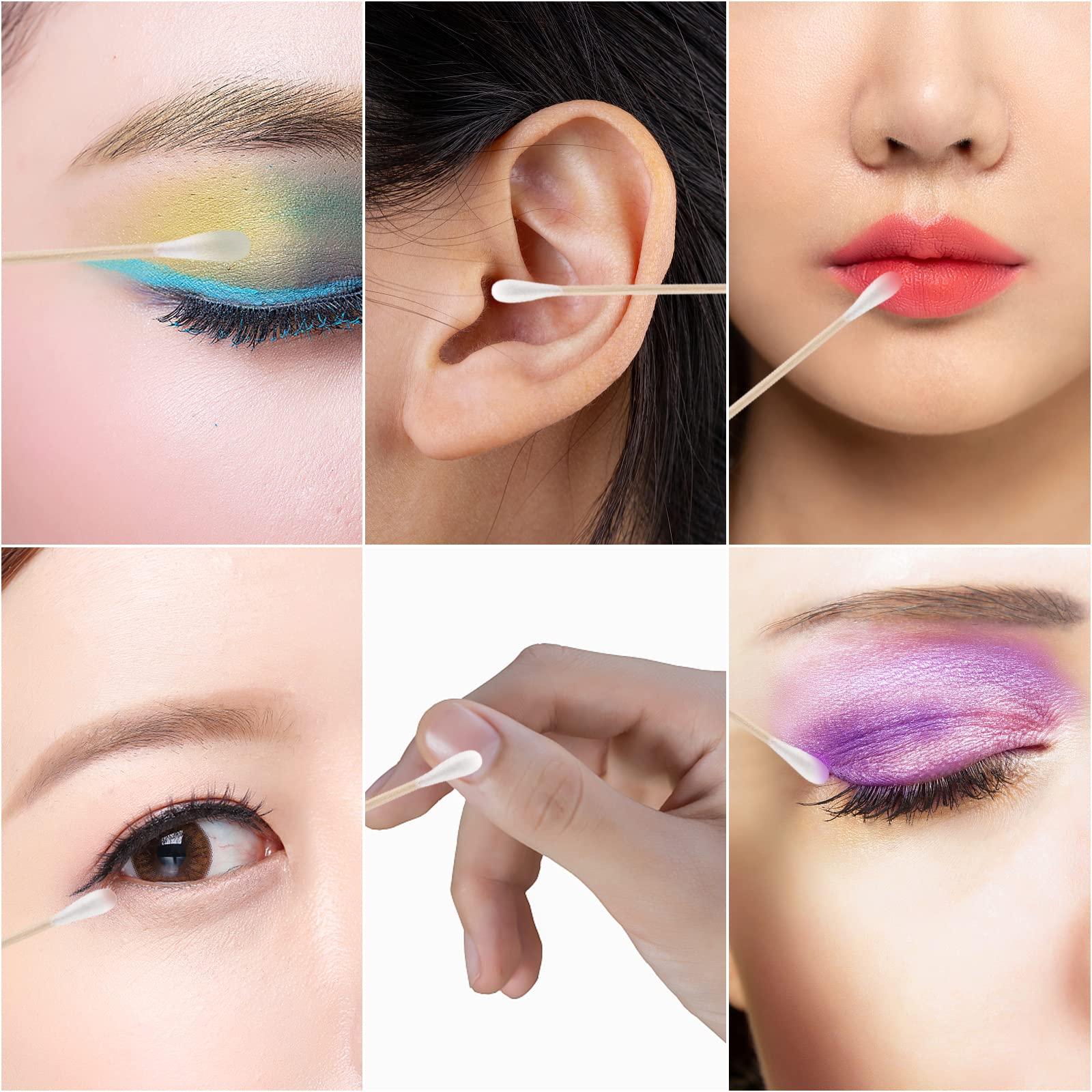 BTYMS 500 Count 6 Inch Long Cotton Swabs with Wooden Handles Cotton Tipped Applicator for Cleaning