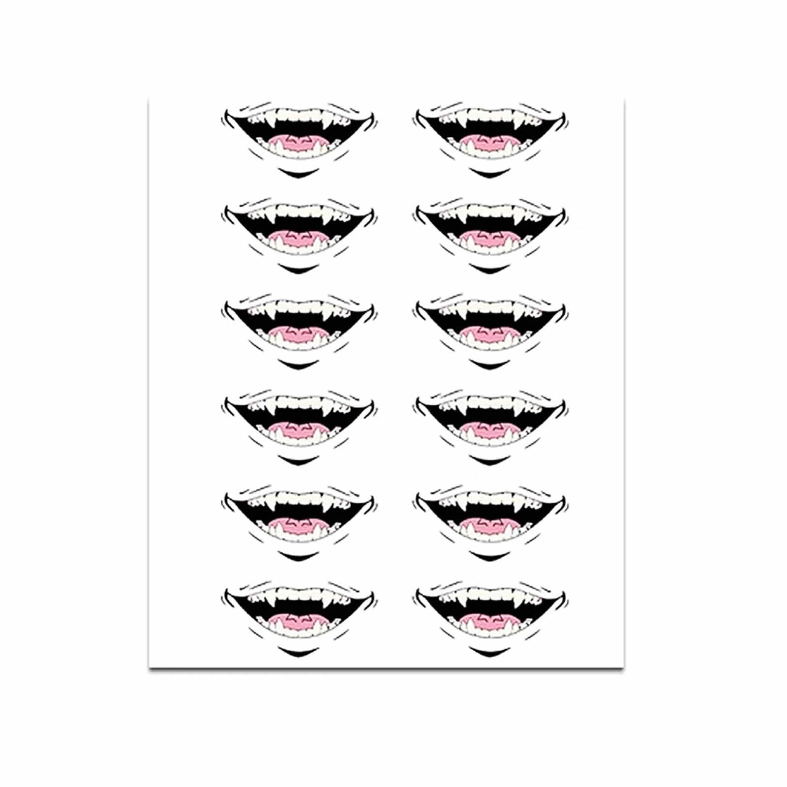 Qmortech Ryomen Sukuna Tattoo Anime Itadori Yuji Cosplay Tattoo Temporary Tattoos Body Tattoos Face Wrist Stickers Props Accessory (black)