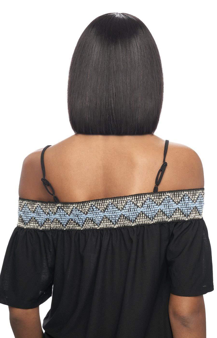 VANESSA Vanessa Vixen Collection Premium Human Hair Luxurious Wig Medium Length Straight Style with Bang Full Cap Soft Touch & Renowned - HH AVEE (SP1B/30)