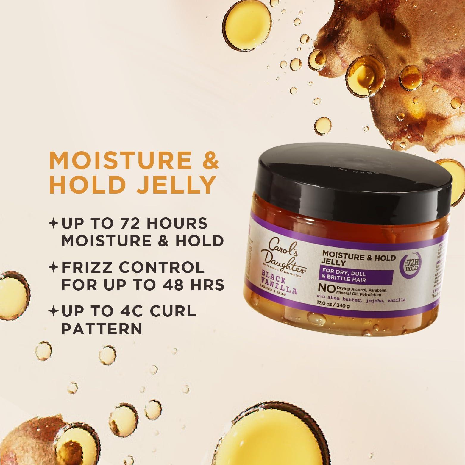 Carol\'s Daughter Carol\'s Daughter Black Vanilla Moisture Sulfate Free Shampoo, Moisture & Hold Jelly Hair Gel, Hair Style Kit, 2 Products