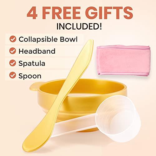 BRÜUN BRÜUN Jelly Mask Jar Blue Lavender Peel-Off Face Care Rubber Mask | 23 fl oz Skin Care Moisturizing Gel Mask Jar Spa Set