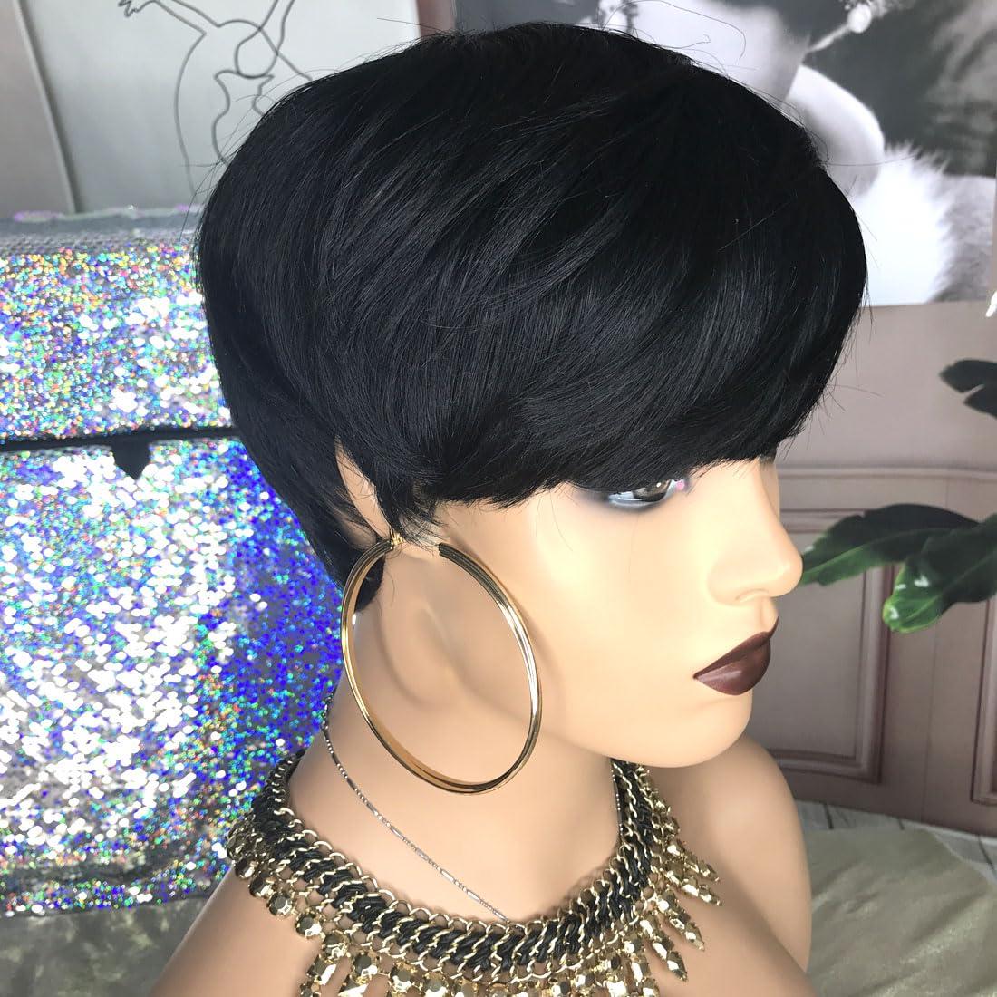 HOTKIS HOTKIS Pixie Cut Wig Human Hair Short Human Hair Wigs for Black Women Human Hair Short Cut Wigs