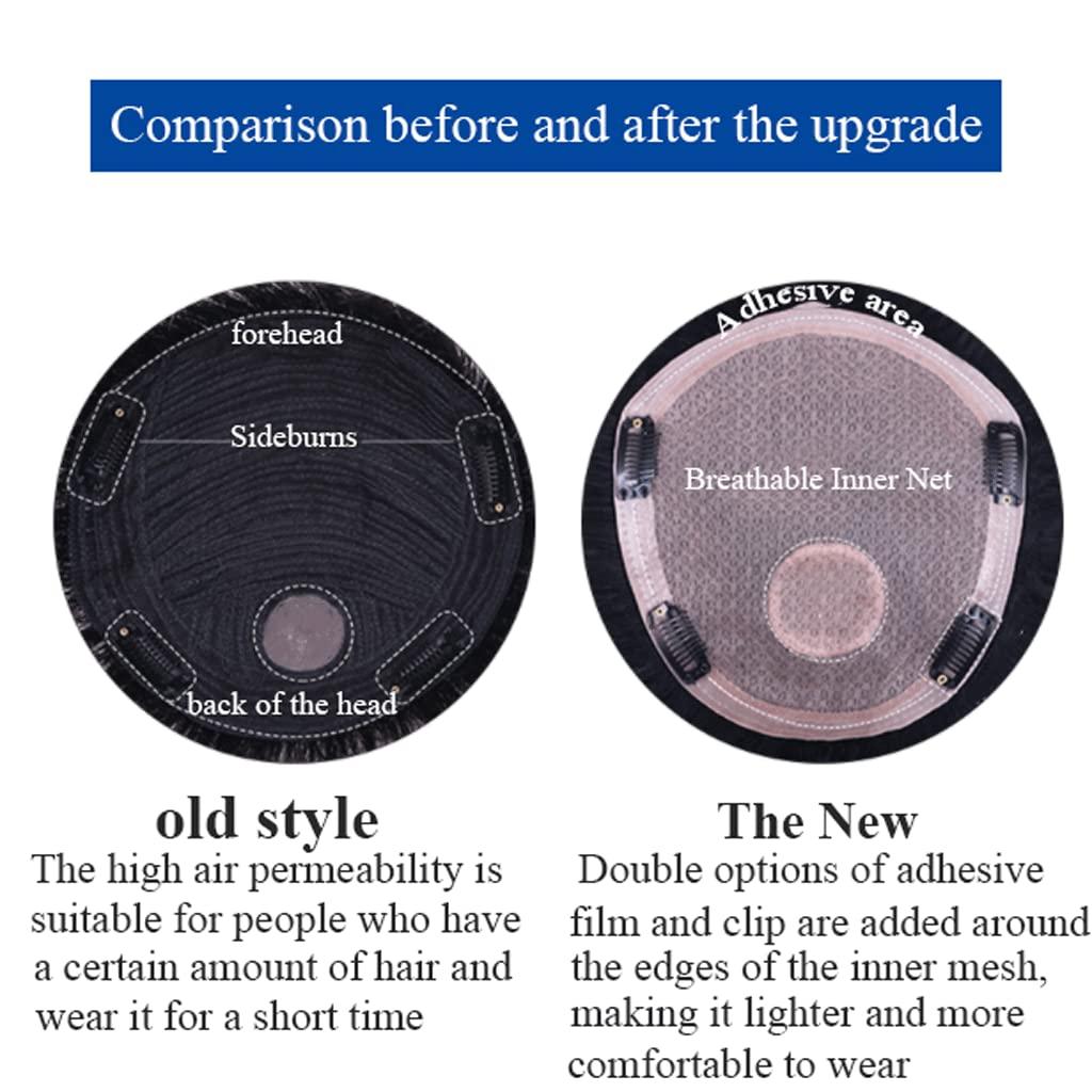 SOBOUR SOBOUR Heat Resistant Black Mens Wigs Handsome Mullet Wigs For Men Natural Looking Heat Resistant Real Human Hair Wig For Male Guy Daily Wear Synthetic