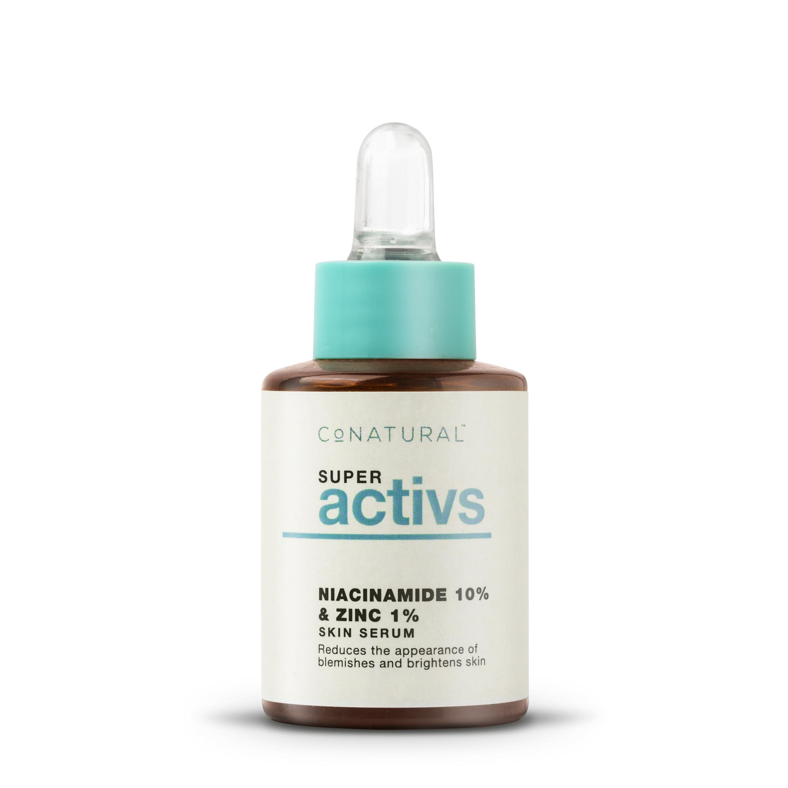 conatural Conatural Niacinamide Serum 30ml 10% + Zinc 1% - Anti-Aging Skin Serum & Pore Minimizer, Vitamin Serum for Skin, Glowing Complexion, Effective Solution for Open Pores & Large Pores Reduction