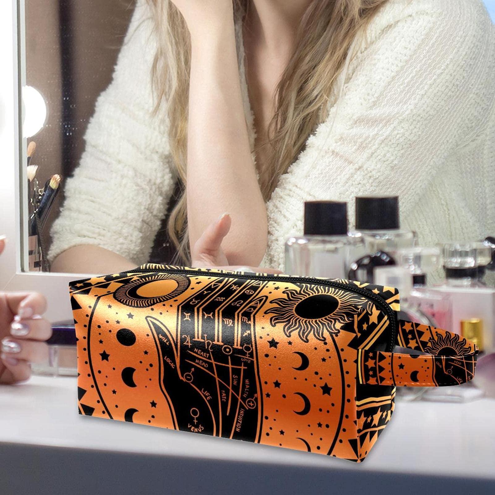Leather makeup pouch hotsell