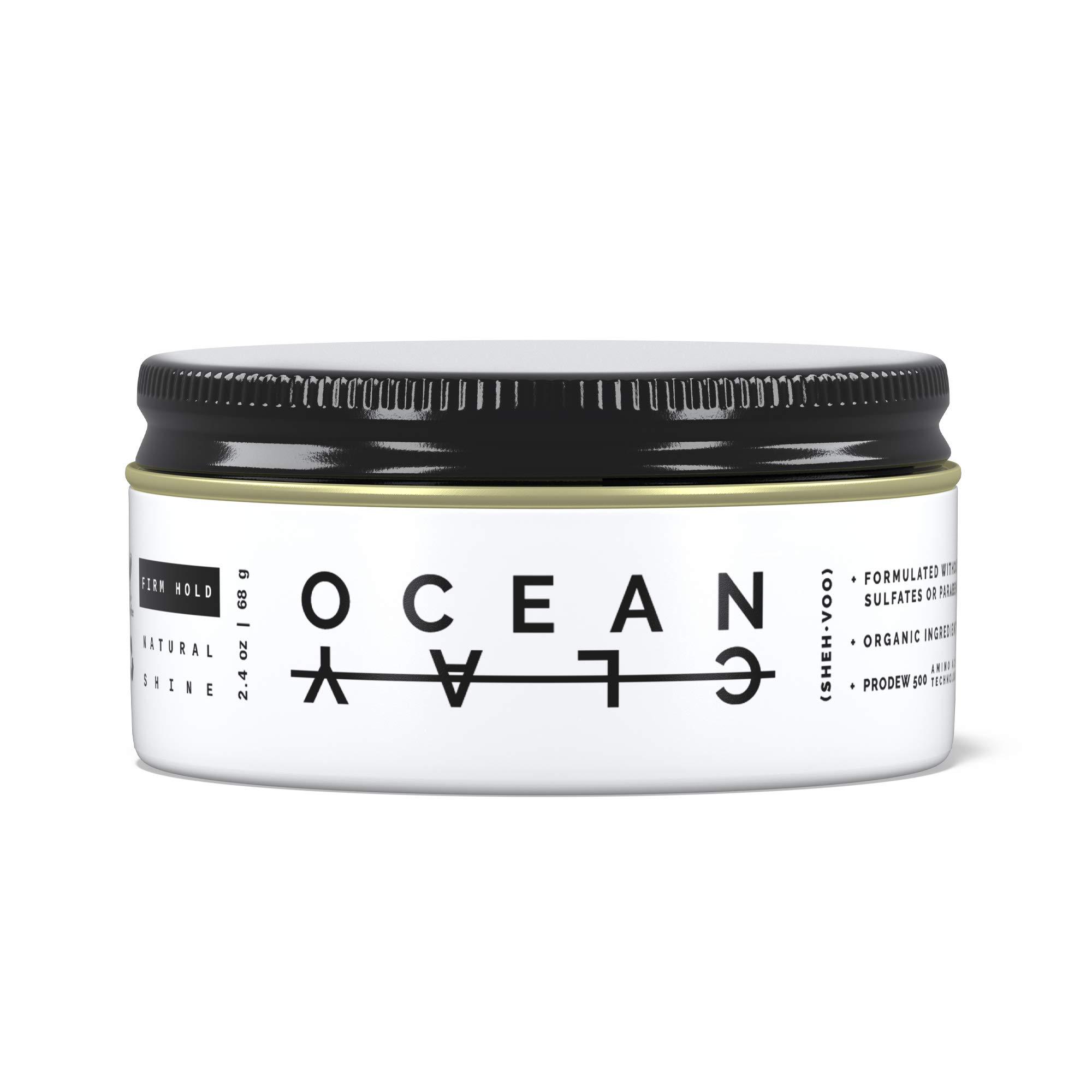 (SHEHVOO) (SHEHVOO) Ocean Clay - Premium Mens Hair Styling Clay - Firm Hold + Natural Shine - Sulfate & Paraben Free (2.4 oz)
