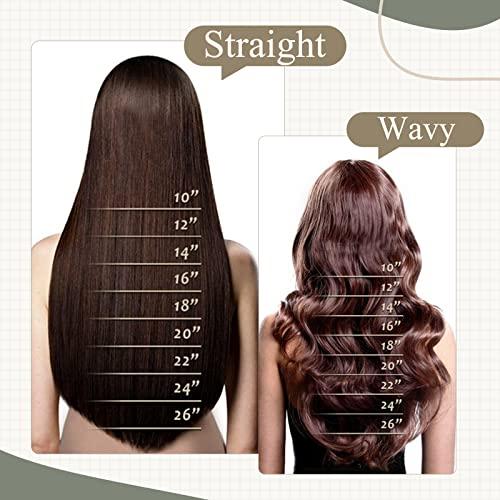 Fshine Fshine Blonde Weft Hair Extensions Human Hair 20 Inch 100 Gram White Blonde Sew in Hair Extension Double Weft Straight Real Human Hair Bundle for Women