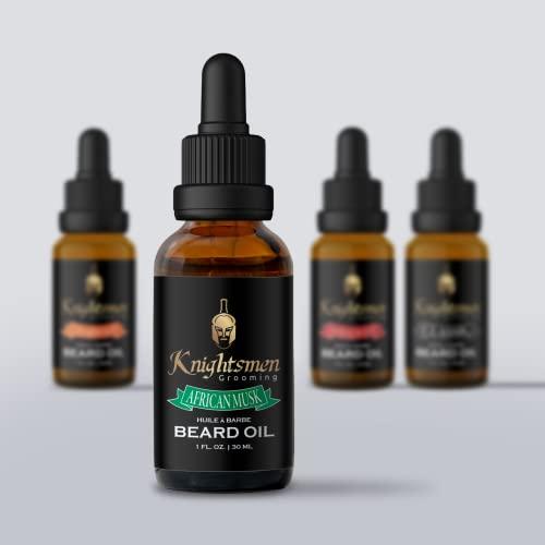 Knightsmen Grooming Knightsmen Grooming Men's African Musk Beard Oil Made in Canada featuring Rosemary Oil, Coconut Oil, Argan Oil, Jojoba Oil, Castor Oil, Grapeseed Oil + Vitamin E.