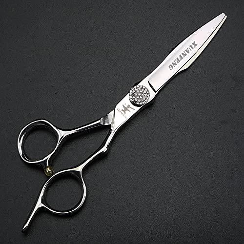 XUANFENG Diamond Screw Hair Scissors 6 inch JP440C Steel is Suitable for Family Hair Cutting, Professional Cutting and thinning Scissors Hairdresser Hair Styling Scissors, (2 PCS)